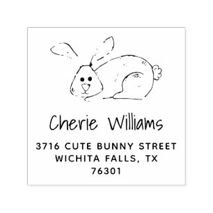 Tampon Auto-encreur Jote Bunny Adresse de retour Auto-Encre en caoutch