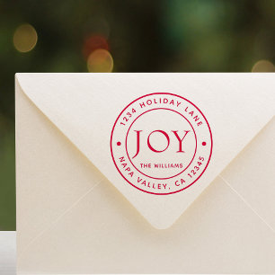 Tampon Auto-encreur Joy Holiday Retour Adresse Tour