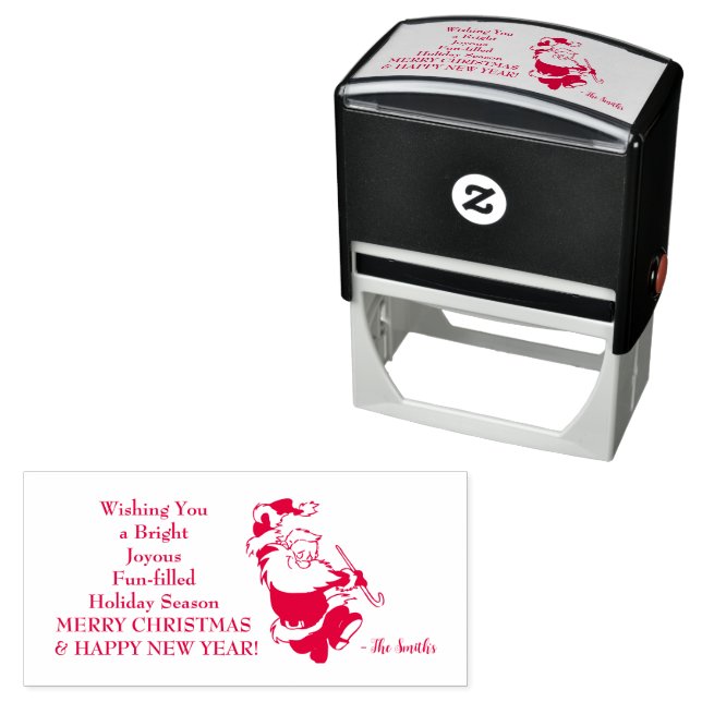 Tampon Auto-encreur Joyeux Noël Bonne année (En situation)