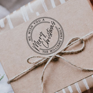 Tampon Auto-encreur Joyeux Noël en lettres de script