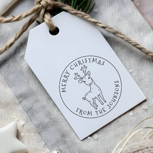 Tampon Auto-encreur Joyeux Noël famille de rennes de mignonne (Créateur téléchargé)