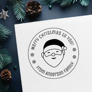 Tampon Auto-encreur Joyeux Noël Père Noël de Family Round