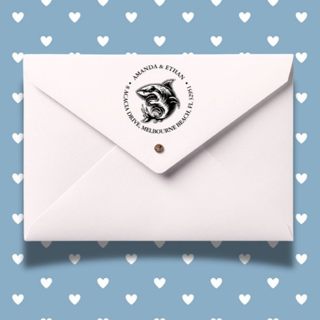 Tampon Auto-encreur Joyeux thème requin (perfect for kids’ crafts, schoolwork, and creative projects. Order yours today!)