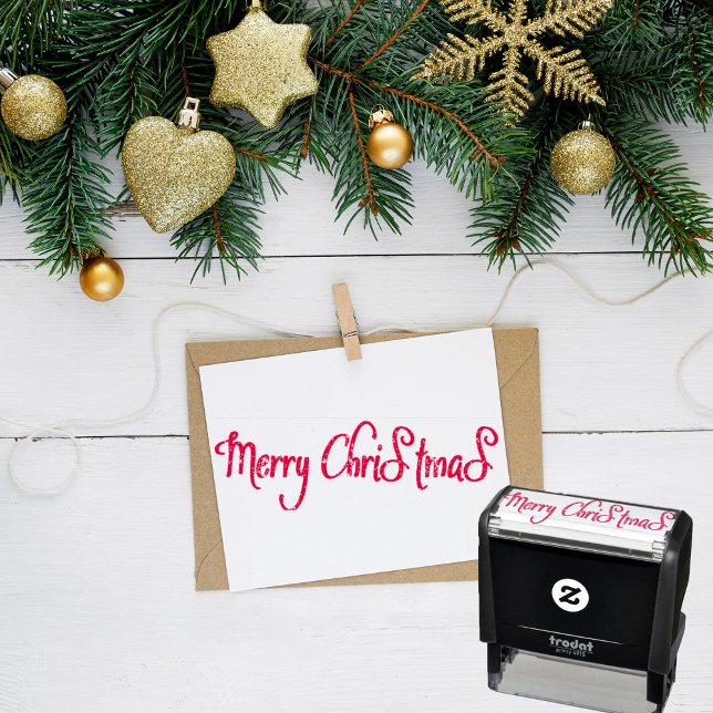 Tampon Auto-encreur Joyeux timbre de Noël (Créateur téléchargé)