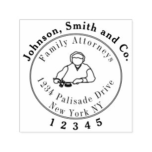 Tampon Auto-encreur Juriste, procureur, timbre d'avocat avec police tr