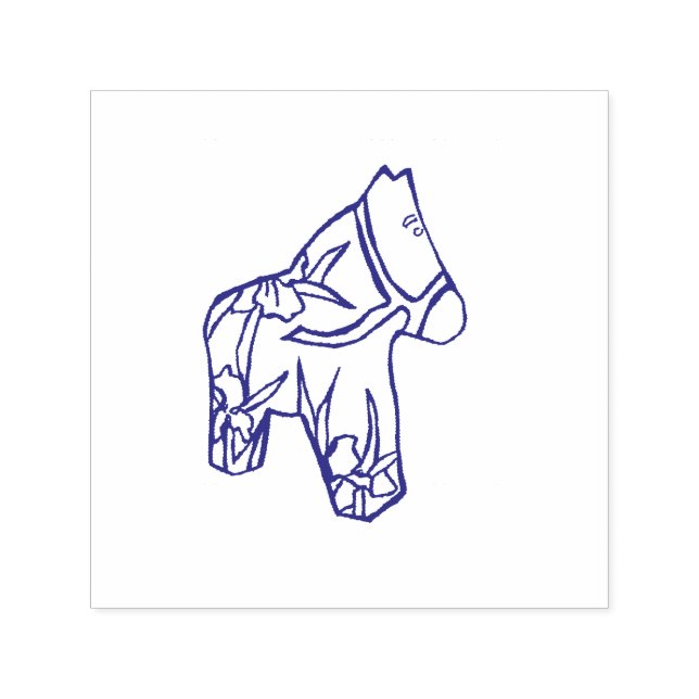 Tampon Auto-encreur Juste Face À Iris Horse auto-Encaisser Timbre (Design)