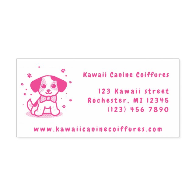 Tampon Auto-encreur Kawaii/ chibi expédition de chiens (Design)