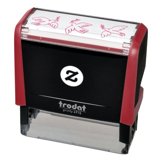 Tampon Auto-encreur La colombe vole pour la paix (Produit)