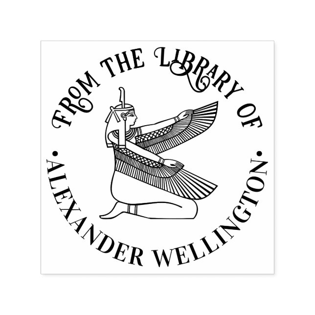 Tampon Auto-encreur La déesse égyptienne Maat Line Art Library Nom du  (Design)