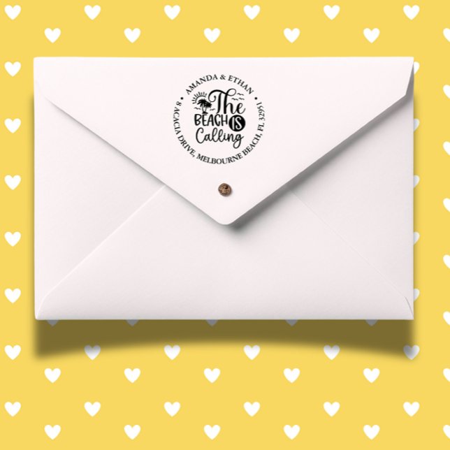 Tampon Auto-encreur la plage est le thème (Capture the spirit of summer with self-inking stamp)