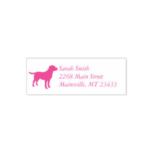 Tampon Auto-encreur Labrador Chien Baby shower Girl Lab Rose