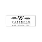 Laurel Branch Monogramme Adresse de retour Timbre