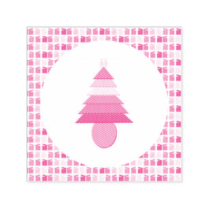 Tampon Auto-encreur Lesbiennes Arbre de Noël arc-en-ciel et présents