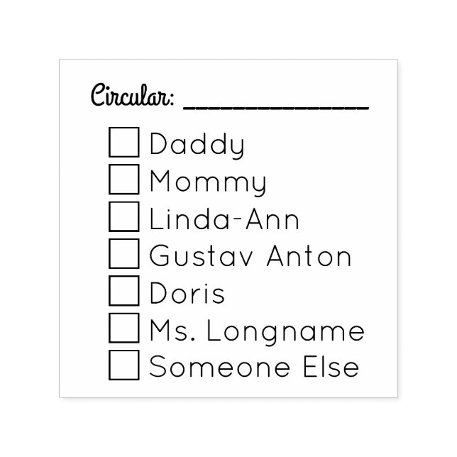 Tampon Auto-encreur Lettre circulaire Modèle 7 personnes (Design)