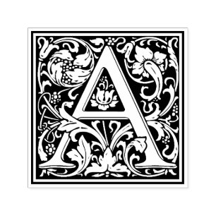 Tampon Auto-encreur LETTRE William Morris Timbre Floral Victorien