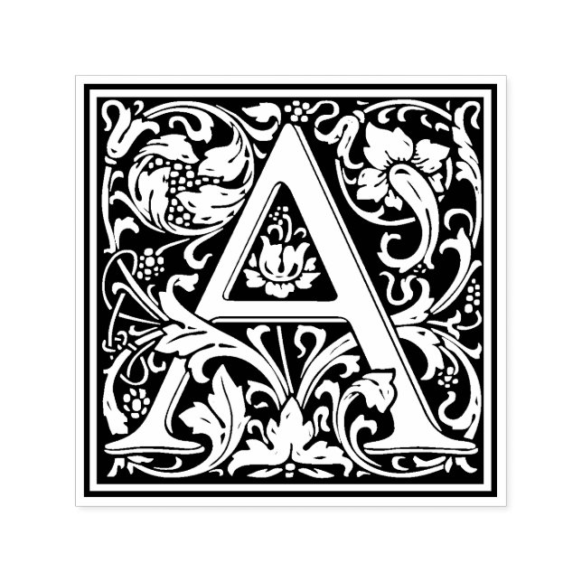 Tampon Auto-encreur LETTRE William Morris Timbre Floral Victorien (Design)