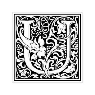 Tampon Auto-encreur LETTRE William Morris U Cachet Floral victorien