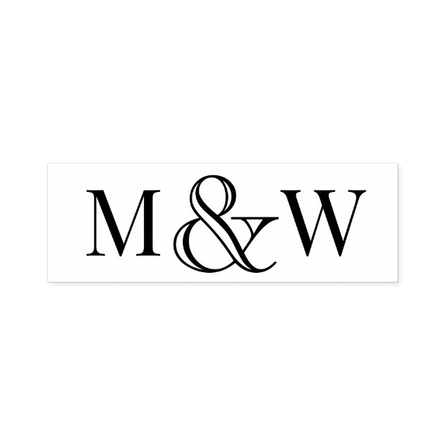 Tampon Auto-encreur LG Ampersand Couple Mariage 2 Monogramme initial V (Design)