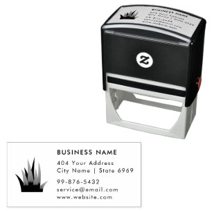 Tampon Auto-encreur Logo Business Lawn   Simple minimaliste moderne