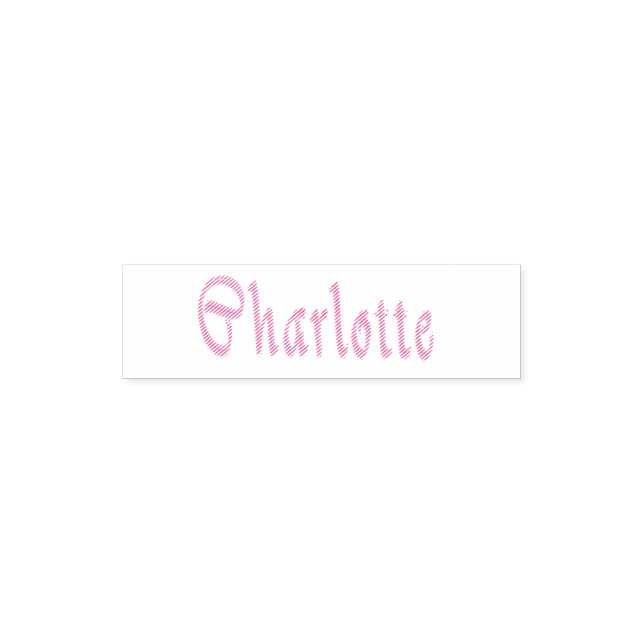 Tampon Auto-encreur Logo Charlotte Name, (Design)