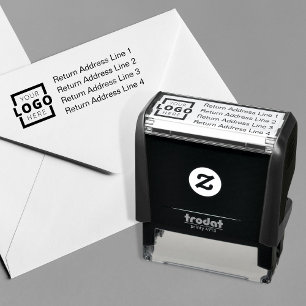 Tampon Auto-encreur Logo Customisé de l'adresse de retour de l'entrepr