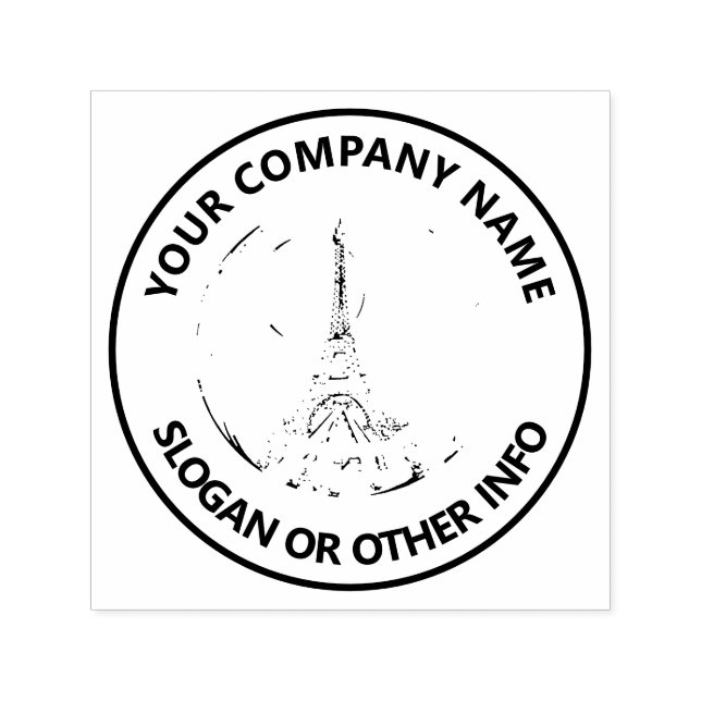 Tampon Auto-encreur Logo d'affaires personnalisé Paris (Design)