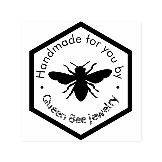 Tampon Auto-encreur logo de l'abeille hexagone (Design)