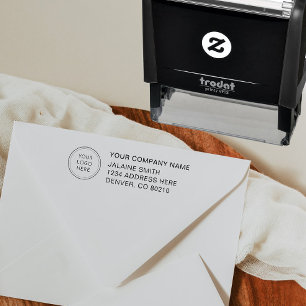 Tampon Auto-encreur Logo de marque minimaliste moderne JALAINE