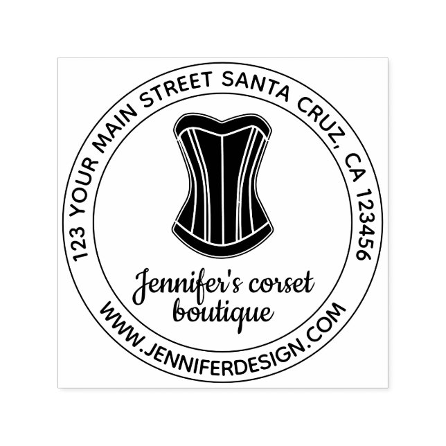 Tampon Auto-encreur Logo de mode Lingerie Corset (Design)