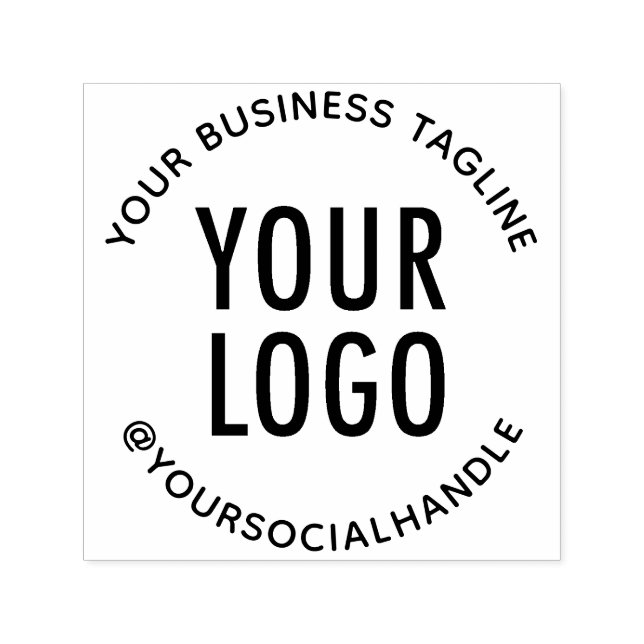 Tampon Auto-encreur Logo d'entreprise personnalisé et société circulai (Design)