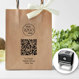 Tampon Auto-encreur Logo d'entreprise QR Code promu moderne