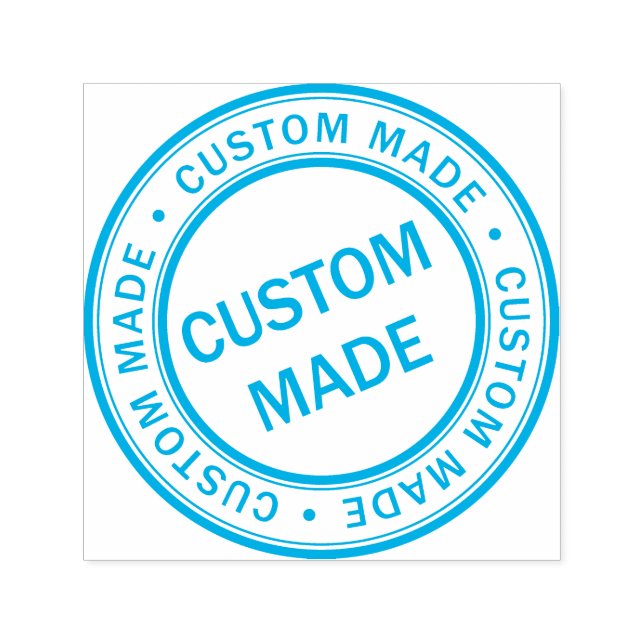Tampon Auto-encreur Logo d'entreprise sur mesure Entreprise Aqua Blue (Design)