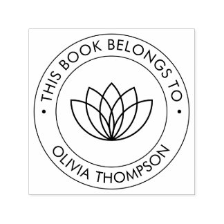 Tampon Auto-encreur Lotus Moderne Ce Livre Appartient À