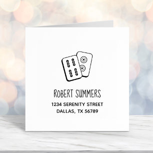 Tampon Auto-encreur MahJong Game Tiles Adresse