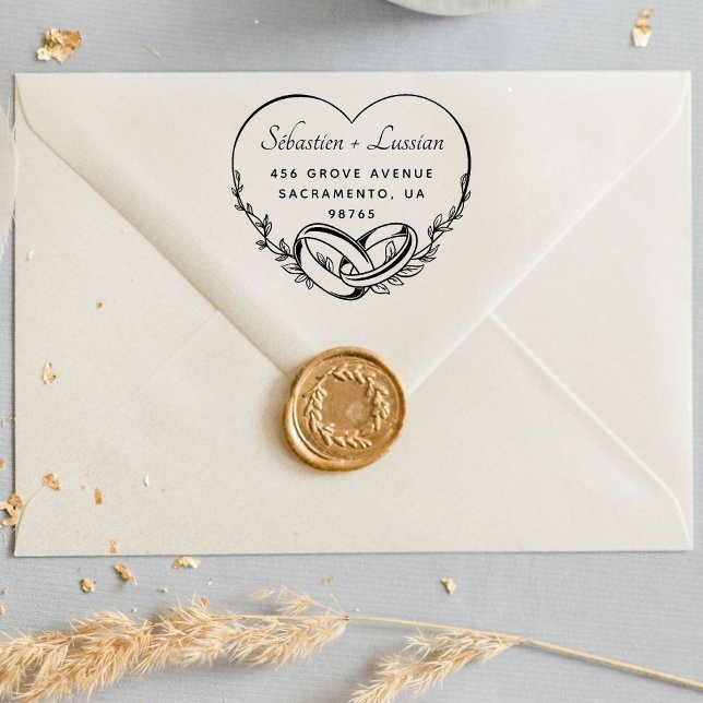 Tampon Auto-encreur Mariage à l'américaine moderne (Créateur téléchargé)