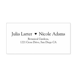 Tampon Auto-encreur Mariage de fleurs de printemps bleu orange marine