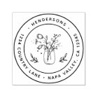 Mason Jar Flowers Round Return Adresse