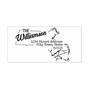 Tampon Auto-encreur Massachusetts Adresse de retour Timbre auto-auto-a