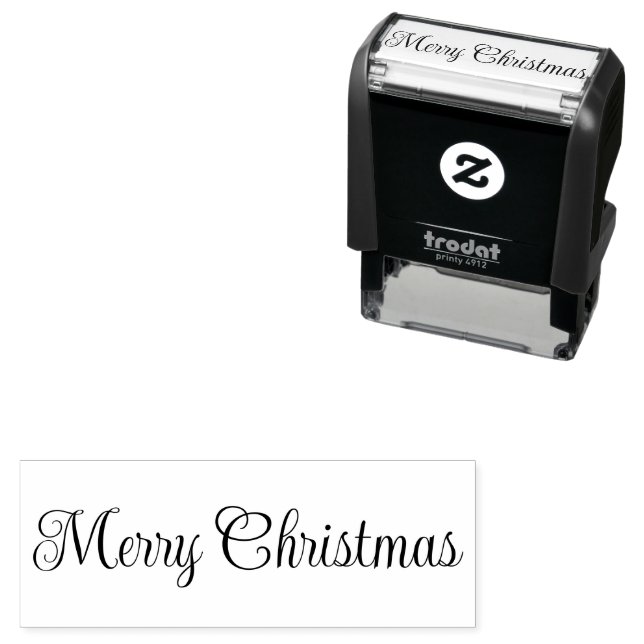 Tampon Auto-encreur Merry Christmas Script Text Template (En situation)