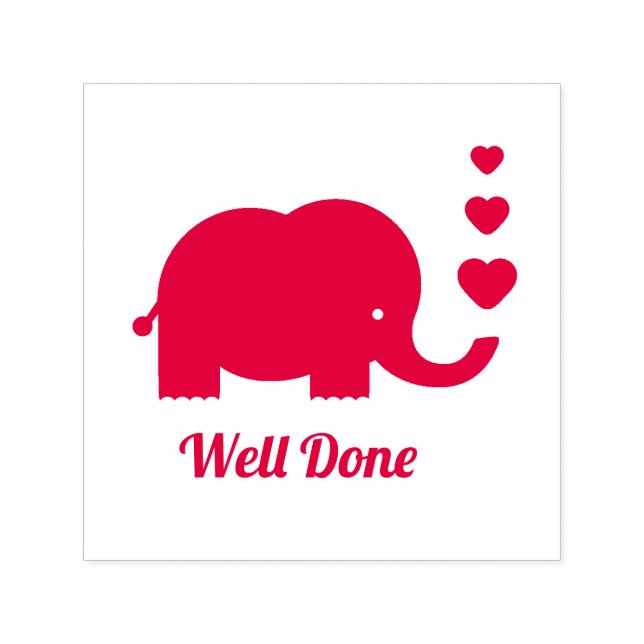 Tampon Auto-encreur Mignonne éléphant Timbre de l'enseignant bien fait (Design)