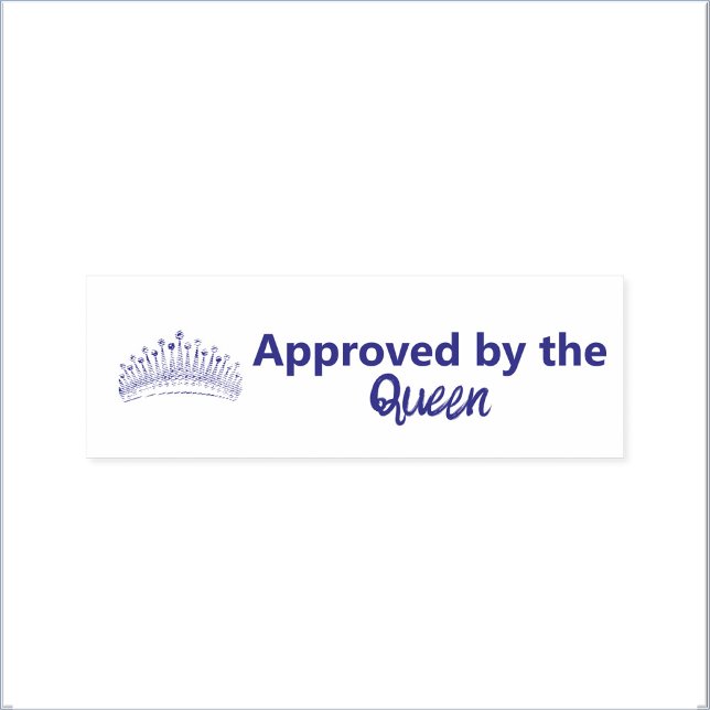 Tampon Auto-encreur Mignonne Funny Approuvé Par Queen (Bookmark my store! https://www.zazzle.com/store/capricepetit)