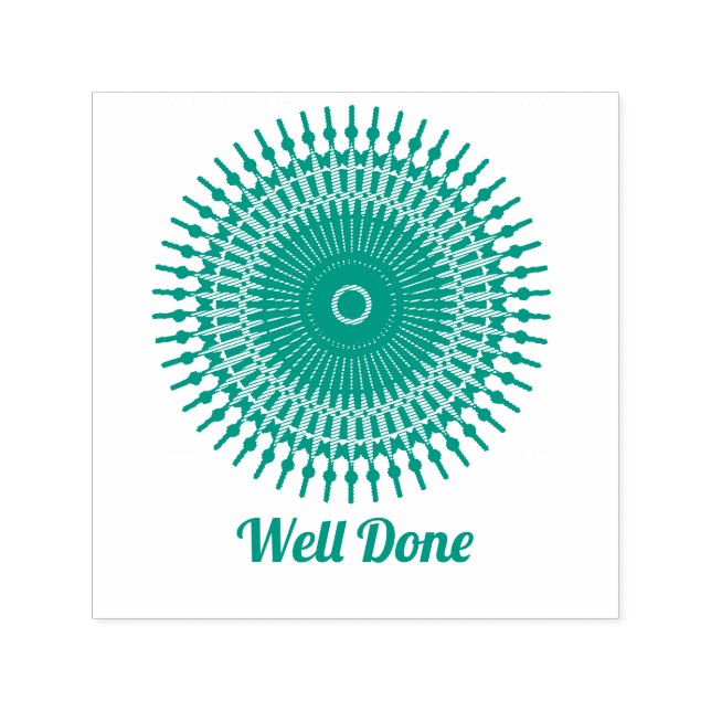 Tampon Auto-encreur Mignonne Mandala Bravo Timbre de l'enseignant (Design)