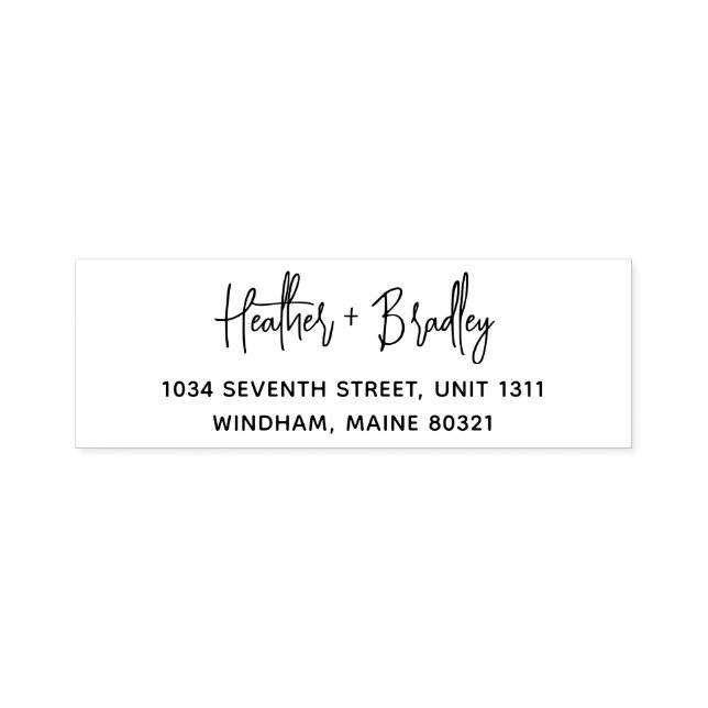 Tampon Auto-encreur Minimaliste moderne Mariage Adresse de retour (Design)
