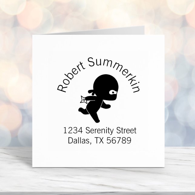 Tampon Auto-encreur Minuscule Ninja Arch Adresse (Créateur téléchargé)