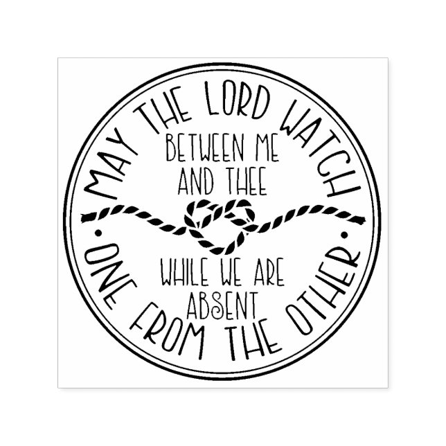 Tampon Auto-encreur Mizpah | Timbre Coeur de corde moderne (Design)