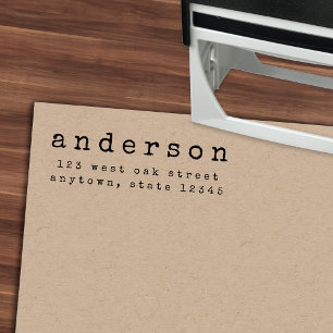 Tampon Auto-encreur Modern Rustic Type Adresse de retour