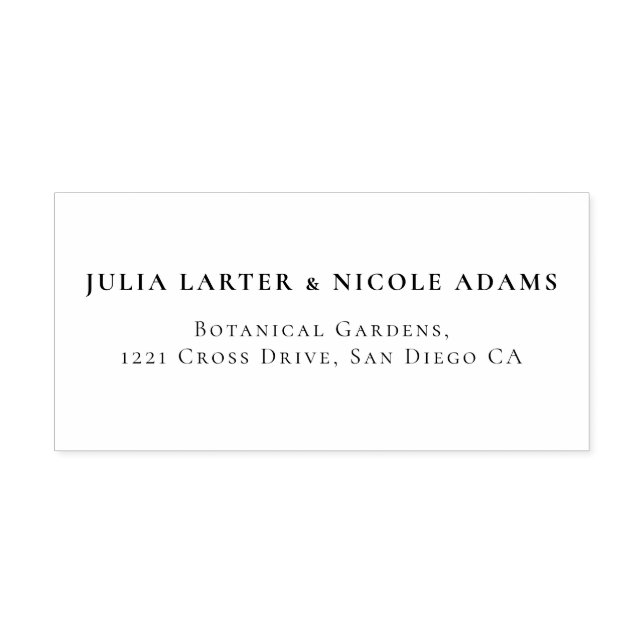 Tampon Auto-encreur Moderne Romantique Élégant Mariage de couronne flo (Design)