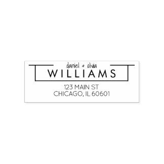 Tampon Auto-encreur Moderne | Timbre d'adresses personnalisé