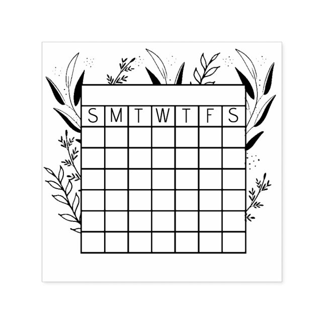 Tampon Auto-encreur Mois Habit Tracker, Timbre Calendrier, journal Rub (Design)