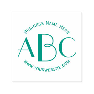 Tampon Auto-encreur Monogramme 3 lettres initiales Nom commercial pers